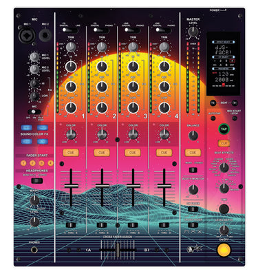 Pioneer DJ DJM 800 Skin Synthwave Horizon